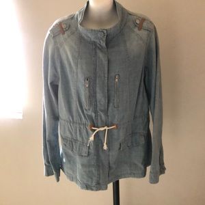 Thin lightweight, light blue jacket